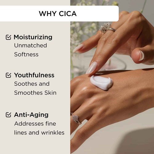 TERRAFIQUE Cica Cream for Women - Centella Asiatica Moisturizer - Anti Wrinkle Face Cream - Anti Aging, Hydrating, Moisturizing - 5 Oz / 150 Ml (3 Pack)