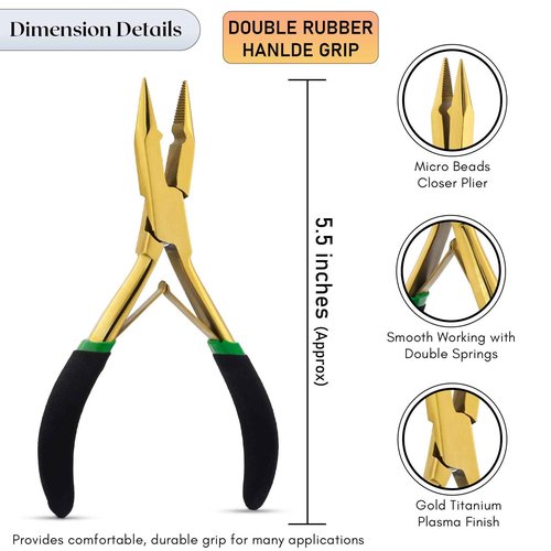 Self Tanner Hair Tools Pro Hair Extension Tools Kit, Hair Extensions Remover Pliers Set, Micro Beads Hair Pulling Hook