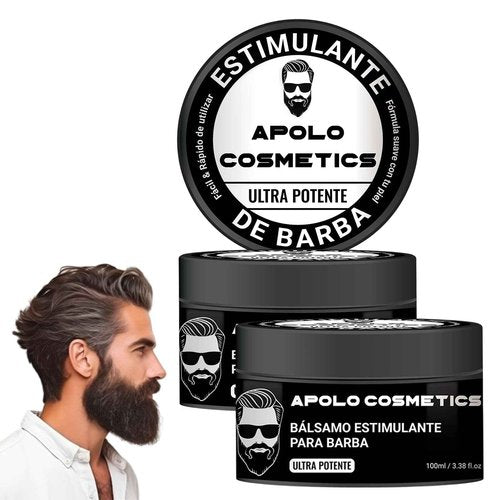 apolo cosmetics Para Barba, Crecimiento De Barba Para Hombre, Estimulante De Barba, Estimulante De Barba Ultra Potente, Balsamo Negro Moisturizes Strengthens Barba for Mens (2PCS)