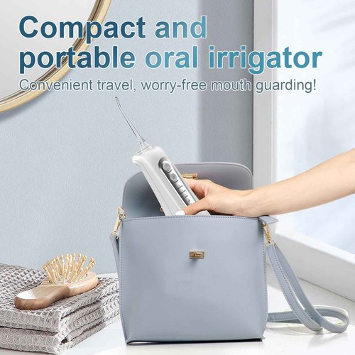 Cordless Water Dental Flosser Teeth Pick Portable Rechargeable Flossers Oral Irrigator with 4 Modes,IPX7 Waterproof Floss for Deep Cleaning and Gum Care,Ideal for Home Use, Daily Shower, and Travel