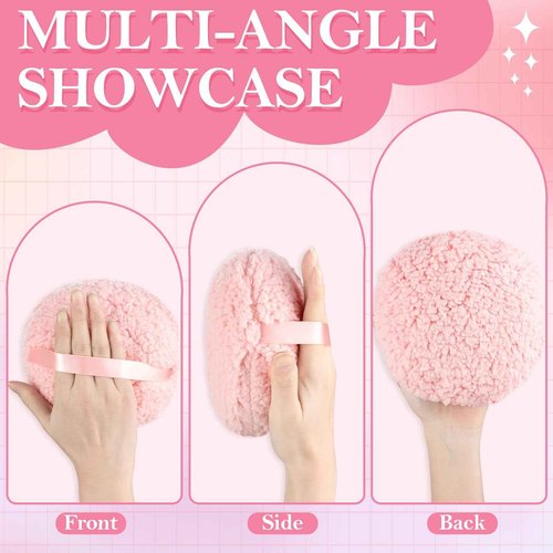 Extra Large Body Powder Puff and Container, 6 Inch Oversize Dust Powder Puff for Baby Women Dusting Powder
