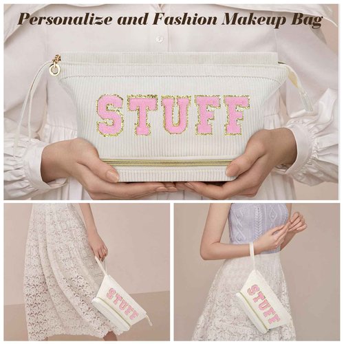 Travel Make up Bag Double Layer Cosmetic Bag Gift for Women Preppy Stuff Bag for Her Mom Girlfriend Wife Teacher 12 13 14 15 16 Years Old Teen Girl Gifts Trendy Bag