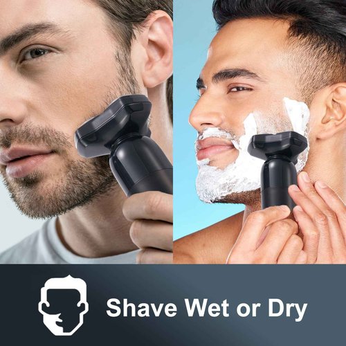 Electric Razor for Men, Magnetic Shavers for Men Face, Wet Dry Mens Electric Razors for Shaving Face, USB-C Rechargeable Multi-Functional Rotary Shaver with Nose Sideburns Hair Trimmer