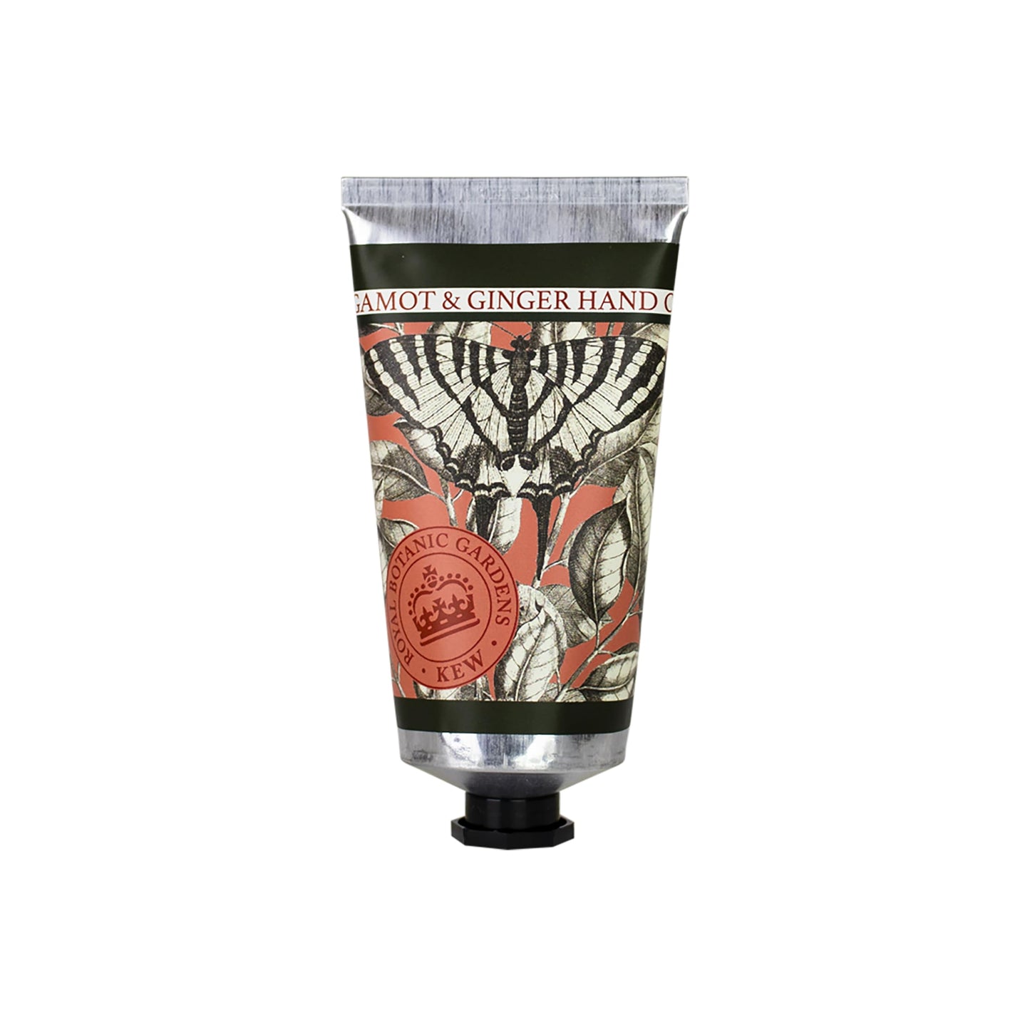 The English Soap Company Royal Botanical Gardens Kew Hand Cream, Luxury Ginger Hand Cream, Moisturising Hand Cream for Men and Women, Bergamot and Ginger Scent 75ml