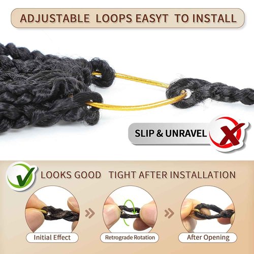 Boho Passion Twist Crochet Hair 20" - 8 Packs Black Pre Twisted Mini Yanky Twist Curly Senegalese Dreadlocks Extensions Pre-looped Soft Locs Braids for Women Synthetic
