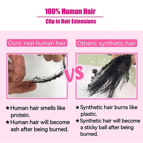 Clip in Hair Extensions Real Human Hair 14Inch 120g/set Straight Human Hair Clip in Extensions 7pcs Thick Remy Brazilian Human Hair Clip ins for Women Jet Black Color