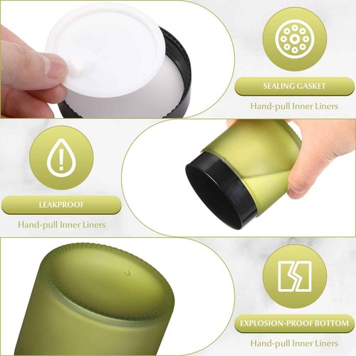 Norme 36 Pcs 4 oz Glass Jars with Lids Leakproof Round Airtight Empty Cosmetic Jars with Inner Liners Lid for Storing Lotions Powder Ointments Candle Making Tins (Pea Green)