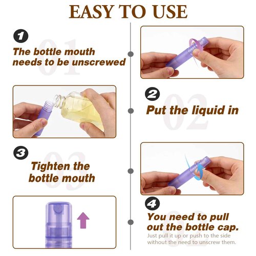 Mozeat Lens 6 PCS 5ml Mini Spray Bottle Plastic Portable Travel Bottle Fine Mist Refillable Mini Perfume Sample Bottles Clear Plastic Spray Bottle Empty for Cleaning Travel Essential Oils, 3 Color