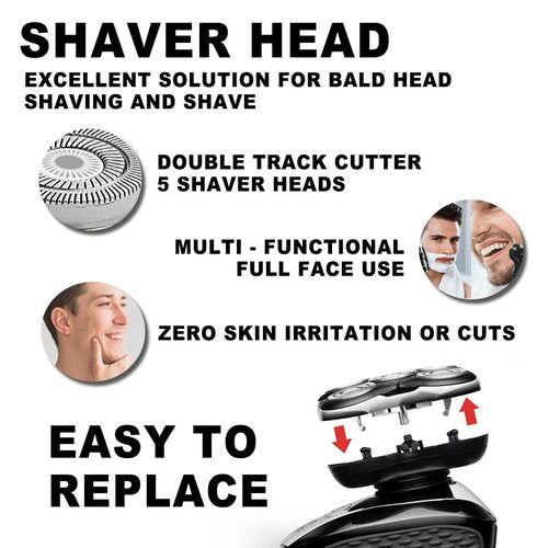 Shaver Replacment Heads Pro Head Shaver Replacement Blades Compatible with Re-ming-ton Balder Pro Head Shaver Model XR7000 precision electric razor replacement heads for bald men (2 PACKS)