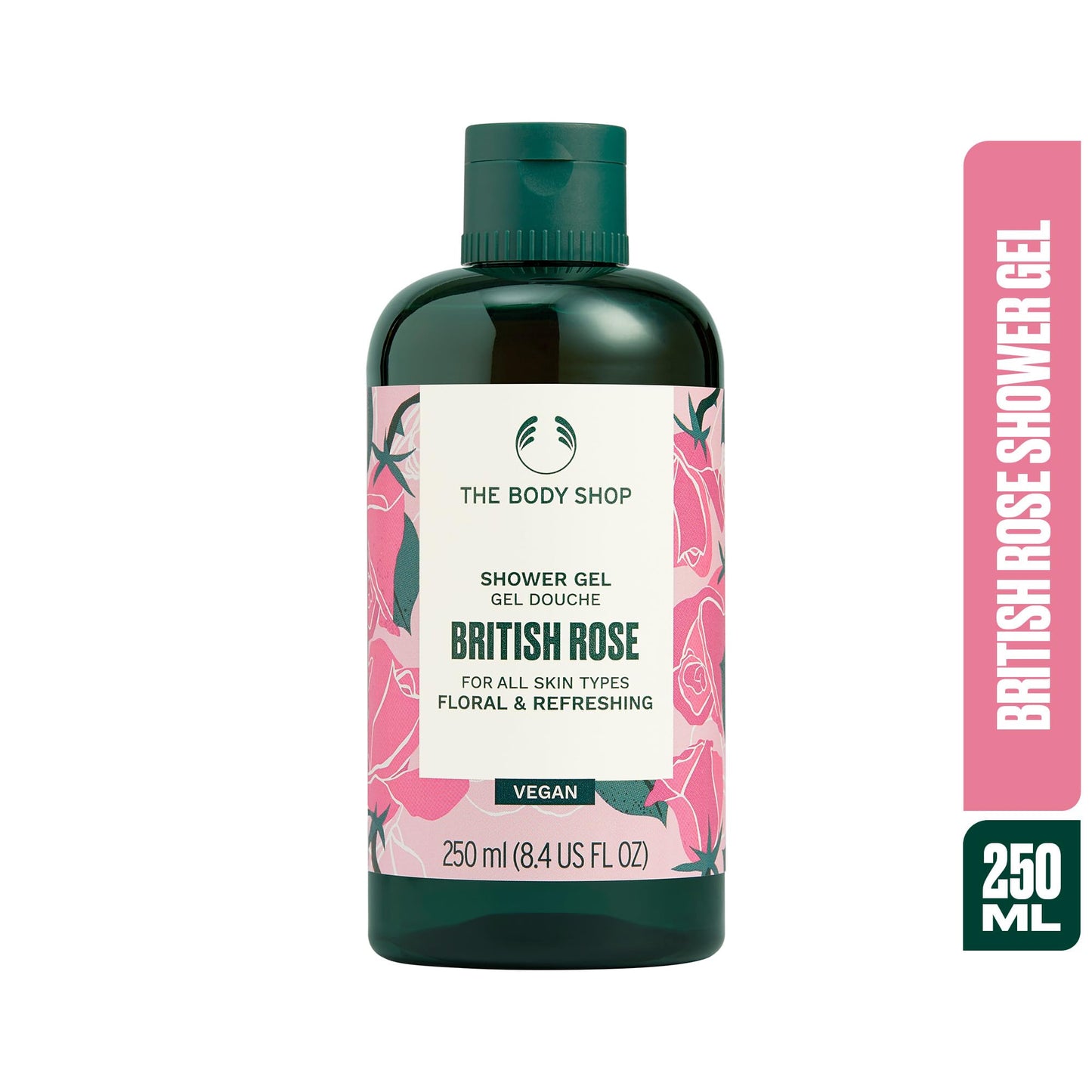 The Body Shop British Rose Petal Soft Shower Gel, 8.4 fl. oz.