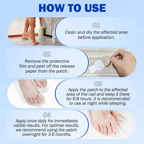 2 Pack Nail Patches-21 Patch Toenail Treatment Extra Strength Renewal Nail Pacthes for Damaged, Discolored, Yellow, Thick, Brittle Toenails 8-Hour Overnight Repair, Breathable & Hypoallergenic