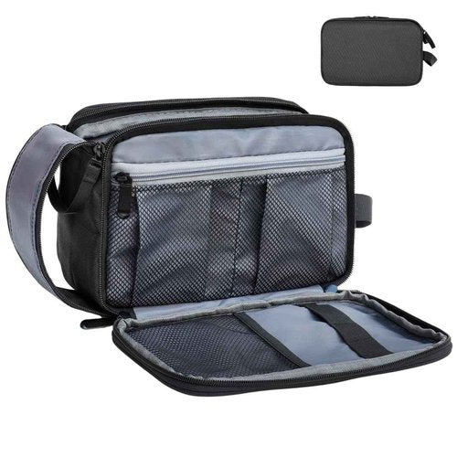Mens Toiletry Bag - Mens Shaving Bag w/Multiple Compartments - Water-resistant Bathroom and Hygiene Bag - Travel Toiletry Bag for Men w/Easy Accessibility - Large, Black