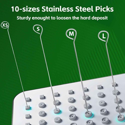 uadbau Shower Head Cleaner Tool Set, Multi-Size Shower Head Cleaning Brush for Small Hole Anti-Clogging Nozzle with Storage Boxes, Picks Fitting Nozzle Unclogger for Household Bathroom (30 Pcs)