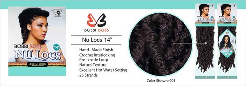 Bobbi Boss Synthetic Hair Crochet Braids African Roots Braid Collection Nu Locs 14" (6-PACK, M27/GOLD)