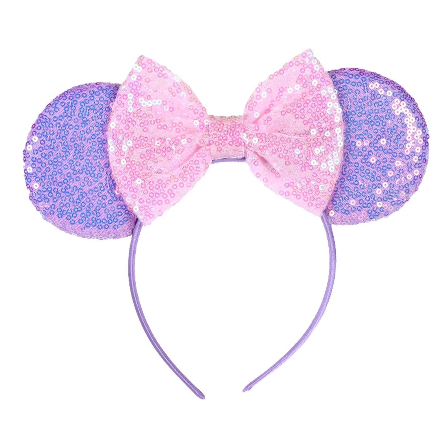 JOYFISCO Mouse Ears Headbands Shiny Bow Mouse Ears Headband Glitter Party Princess Decoration Cosplay Costume for Women Girls