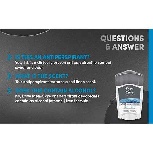 Dove Men+Care Clinical Protection Antiperspirant 72 hour sweat and odor protection Clean Comfort Antiperspirant for men formulated with Triple Action Moisturizer 1.7 oz, Case of 24