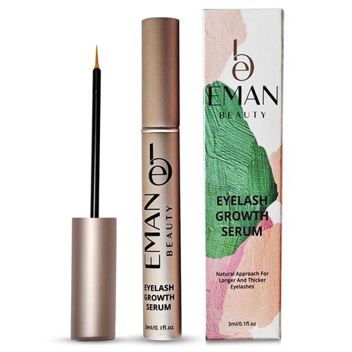 Eman Beauty Eyelash Growth Serum All-Natural Lash Enhancer Helps You Achieve Longer Thicker & Fuller Eyelashes It Boosts Growth For Stronger Healthier Lashes New Beauty Essential (3ml)