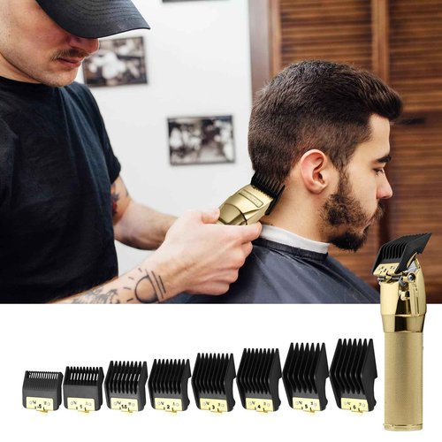 8 Premium Clipper Guards for BaBylissPRO Barberology FX870，FX890，FX825 and FX673 Clippers, Fit for Babyliss Clipper Guards with Metal Clip - Cutting Lengths 1/16-3/4 inch Attachment Combs Set