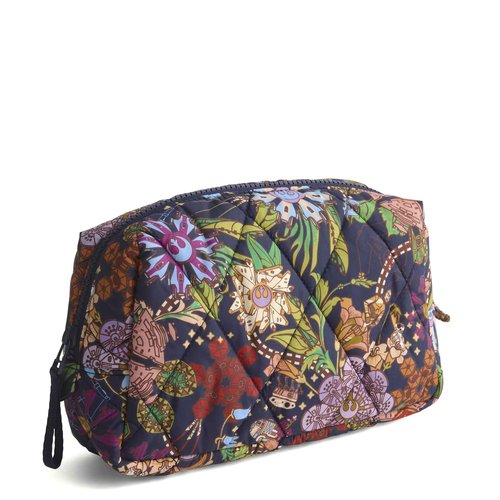 Vera Bradley Women's Star Wars Featherweight Medium Cosmetic Makeup Bag, Power the Force Floral, One Size