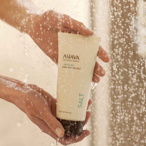 AHAVA Liquid Dead Sea Salt Gel - In-Shower SPA Treatment Gel to Reclaim Moisture & Natural Barrier, Supports Skin's Rejuvenation with Exclusive Osmoter & Antioxidant Grapefruit Oil, 6.8 Fl.Oz