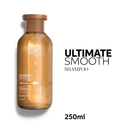 Wella Professionals ULTIMATE SMOOTH Shampoo for Dry, Dull & Frizzy Hair | With Squalane & Omega 9 | 8.4 Fl Oz