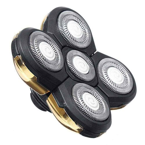 5 Heads Beard Cutter, Universal Electric Razor Shaver Head Men's Electric Shaver Heads Blades, Rotary 4D Cutter Head Double Ring Blade Shaver Head
