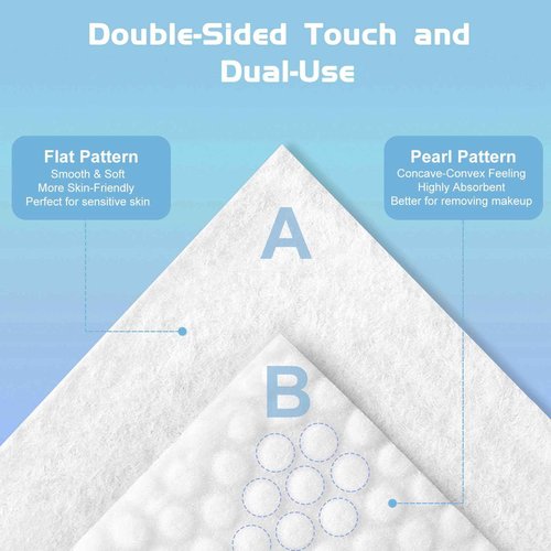 Cotton Facial Dry Wipes 100 Count, Deeply Cleansing Disposable Face Towel Wash Cloth, Multi-Purpose for Skin Care, Make-up Wipes, Face Wipes and Facial Cleansing (6 Pack)