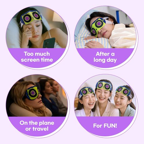 OOwl Mighty Steam Eye Mask, 24 Pack Disposable Self-Heating Warm Compress for Dry Eyes, Puffy Eyes, and Fatigue Relief, Unscented Heated Sleep Mask for Travel, Spa, Home & Gifts for Women & Men