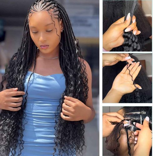 GoGobraids Human Braiding Hair Boho Braids Human Hair Water Wave Bulk Human Hair for Braiding No Weft Bundle Brazilian Virgin Curly Hair Extensions Natural Color 14 Inch 1pack/100g