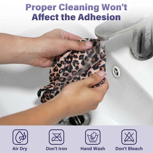 Walking Way Self-Adhesive Magic Cloth Makeup Bag, Portable Pocket Lazy Makeup Pouch, Camera Lens Wrap, Stylish Organizer for Beauty Essentials, Travel, Gifts & Daily Use（leopard, 17.71inch）