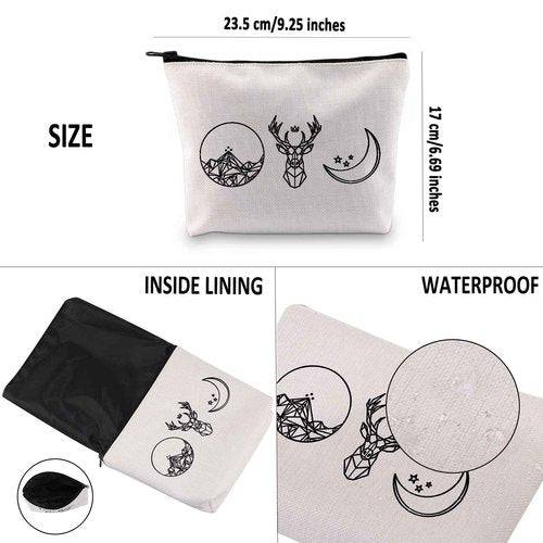 G2TUP Book Series Symbols Makeup Bag Novels Fan Gift Fantasy Fiction Cosmetics Bag Book Lover Gift s Zipper Travel Bag