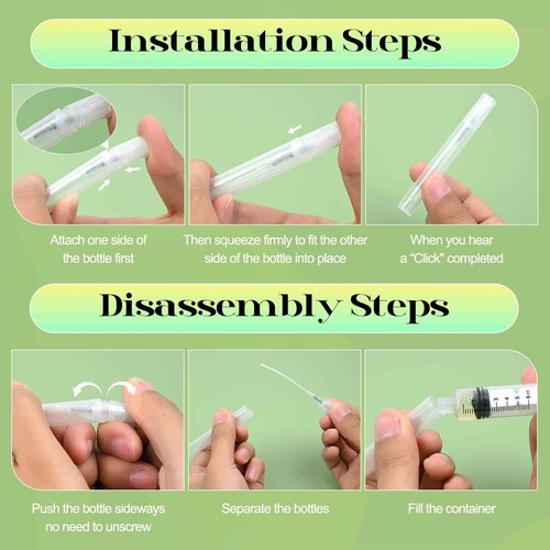 Cotchen 50Pcs Mini Spray Bottle 5ml, Small Travel Perfume Bottle Refillable with 10 Tools, Clear Plastic Small Atomizer Empty, Fine Mist Perfume Sample Spray Bottle for Travel Essential Oil Perfumes