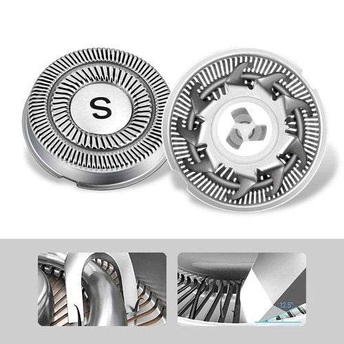 SweetLF 3 Pcs Replacement Shaver Head Blade Cutters IPX7 Waterproof Electric Razor Wet & Dry 3D Men’s Rotary Shaver SW-BC09