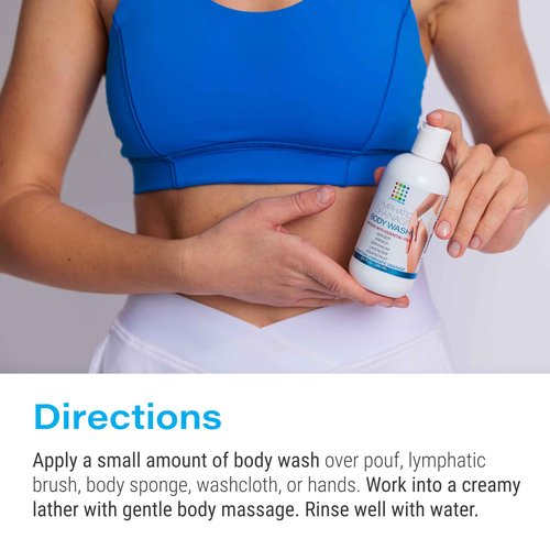 Bruizex Lymphatic Drainage Shower Gel, Natural Herbal Body Wash for Healthy Lymph Flow & Body Detox, Post Manual or Tool Lymphatic Massage, Post Liposuction, BBL, Lymphedema, Lipedema, 8 Fl OZ