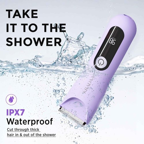 Bikini Trimmer for Women Pubic Hair: Rechargeable Eletctric Razors for Women - Painless Eletctric Shaver - (Wisteria Purple)