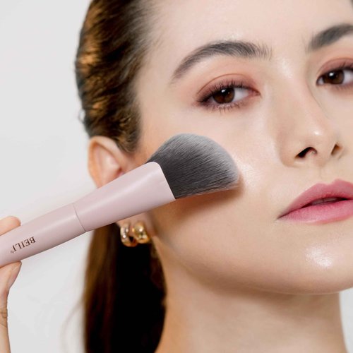BEILI Makeup Brush Set,White Makeup Brush Set, 12 Vegan Makeup Brushes for Powder Foundation, Concealer, Eyebrows, Eyeshadow, Contour, Eyeliner, Blender Eye Brush (Pink)