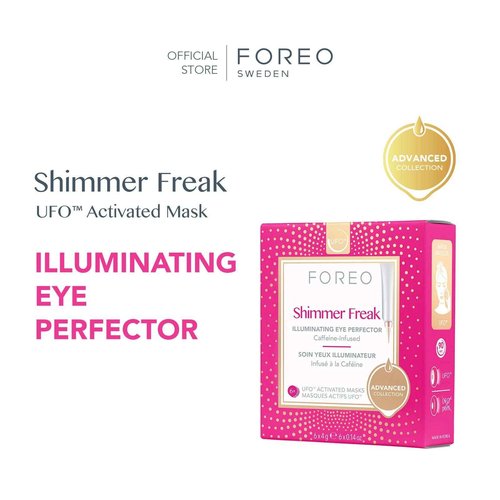 Shimmer Freak Advanced Collection 2.0 UFO-Activated Facial - Eye Contour Illuminating - Beauty & Personal Care - Rose Water - Niacinamide - All Skin Types - Wrinkles - Puffiness - 6 pcs in Pack