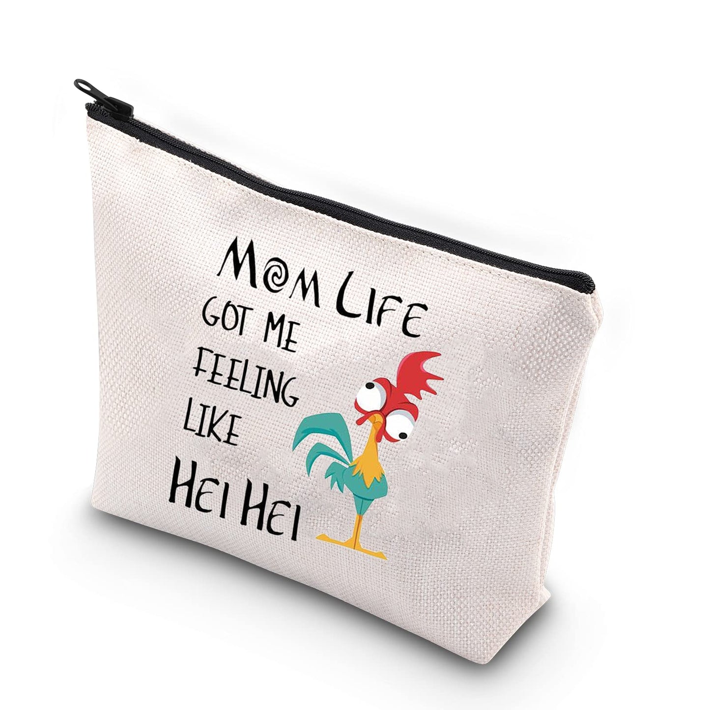 Moana Makeup Bag Mom Life Got Me Feeling Like Hei Hei Rooster Gifts Funny Chicken Gifts Hei Hei Fans Cosmetic Bag For Sister Friend Bestie(Beauty is My Business B)