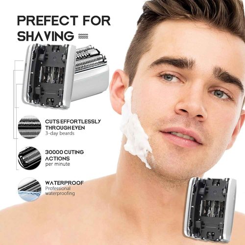 83M Series 8 Replacement Head Compatible with Braun S8 Replacement Head Wet and Dry,Upgrade Foil & Cutter for Braun Series 8 Replacement Head Electric Razor Blades Model 8370cc 8340s 8350s 8467