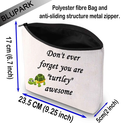 Inspirational Turtle Gift Don’t Ever Forget You are Turtley Awesome Makeup Bags Graduation Birthday Gift ('Turtley' Awesome)
