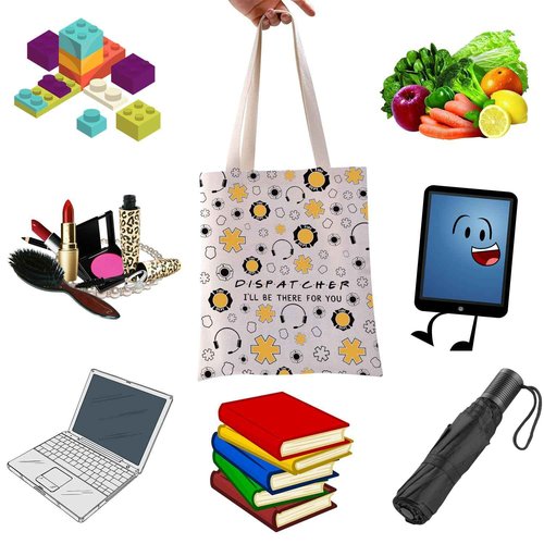 WCGXKO Dispatcher Gift Emergency Services Dispatcher Gift I'll Be There For You Zipper Pouch Makeup Bag (DISPATCHER tote)