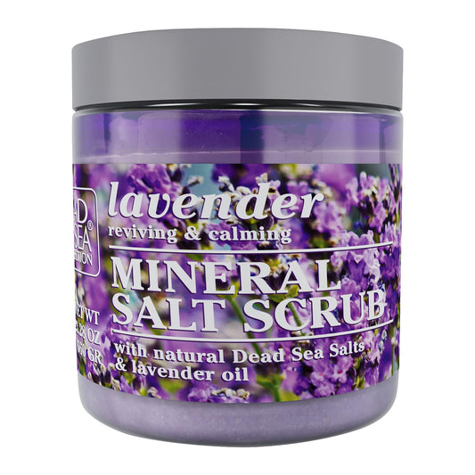 Dead Sea Collection Lavender Salt Body Scrub - Large 23.28 OZ - with Pure Oils and Dead Sea Minerals