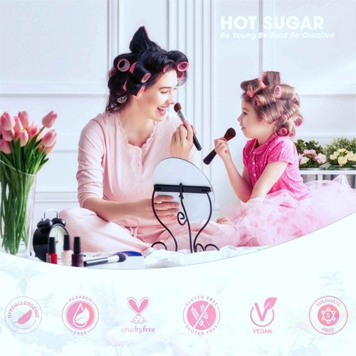 Hot Sugar Makeup Kit for Girls, Kids Makeup Set with Mermaid Train Case Includes Eyeshadow Palette, Blush, Lipstick, Lip Pencil, Eye Pencil