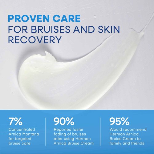Hermon Arnica Bruise Cream: Reduce Bruising & Swelling on Thin Skin - Arnica Montana with Vitamins K, C & E–Hydrating Moisturizer for Face 4 oz