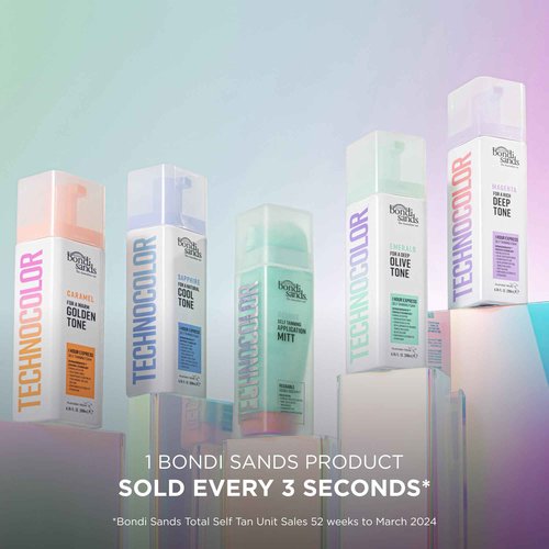 Bondi Sands Technocolor Emerald 1 Hour Express Self Tanning Foam|Best for Medium Skin Tones Looking to Achieve a Deep, Olive Toned Tan|6.76 fl. oz.