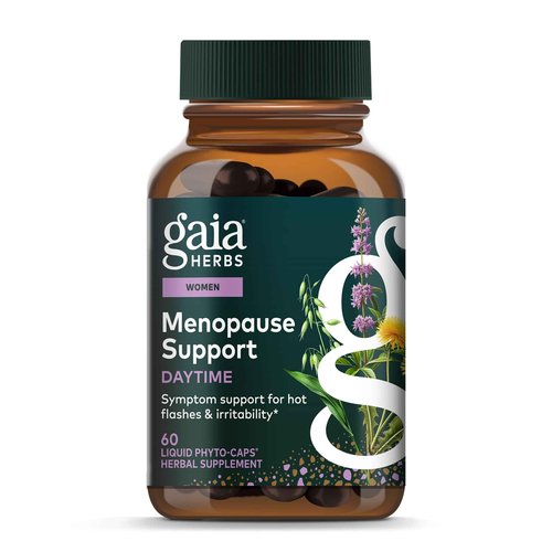 Gaia Herbs Menopause Support Daytime - Helps Support Hormone Balance & Well-Being for Women*- with Vitex, Black Cohosh, St. John's Wort & Oats - 60 Vegan Liquid Phyto-Capsules (20-Day Supply)