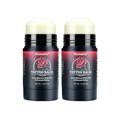 Phomemo Tattoo Aftercare, Tattoo Balm for Healing, Tattoo Butter for Moisturizing & Enhancing Color, Tattoo Cream Aftercare for New & Old Tattoo, 100% Natural & Petroleum-Free, 1.76oz, 2 Pack
