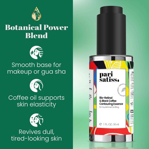 Bio-Retinol & Black Coffee Contouring Essence – Anti Wrinkle Retinol, Skin Care Must Haves for Nourishment and Lifting, Sun Damaged Skin Repair Face