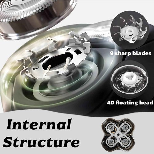 PRO 4 Head Replacement Blade Compatible with Pitbull Shaver Replacement Blade,Rotary 4 Blades Compatible with Skull Pitbull Gold/Silver/Platinum PRO,Blades Fit for Butterfly Kiss Head Shavers,2Pack.