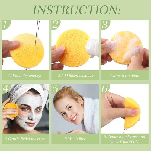 150 Pcs Compressed Facial Sponges Natural Cosmetic Spa sponges 2.5 Inch for Women Facial Cleansing Exfoliating Mask, Makeup Removal Pads
